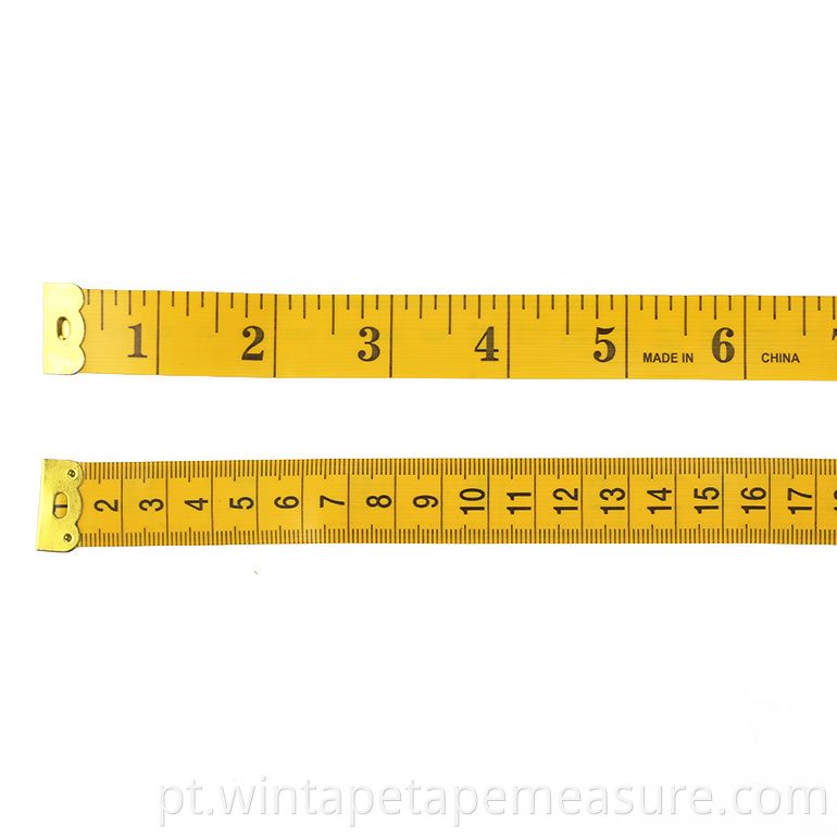 À prova d'água 3 metros de 3 metros de polegada Fita métrica Pvc revestido de alfaiataria Fita métrica Polegadas Fita de medição do corpo Pano de costura Métrica Si